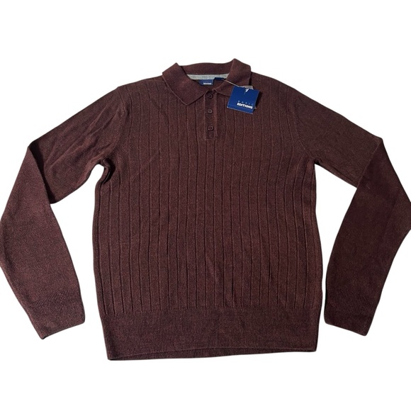 Basic Editions Other - Basic Editions NWT - Men’s Ribbed Polo Sweater Sz SM